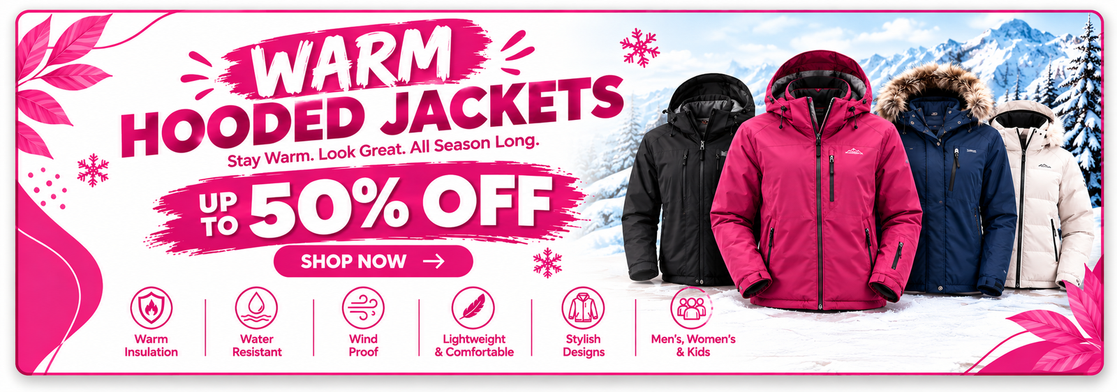 Warm Hooded Jacket Sale